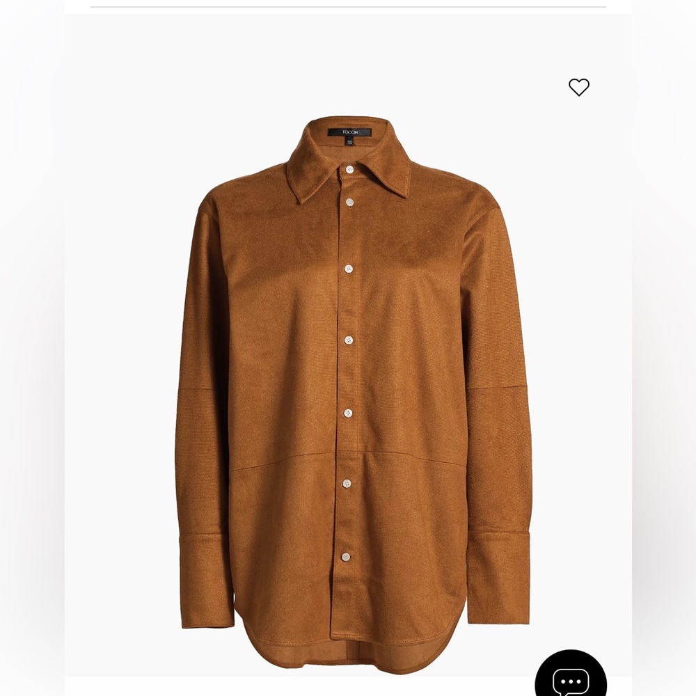 Kali Faux Suede Boyfriend shirt